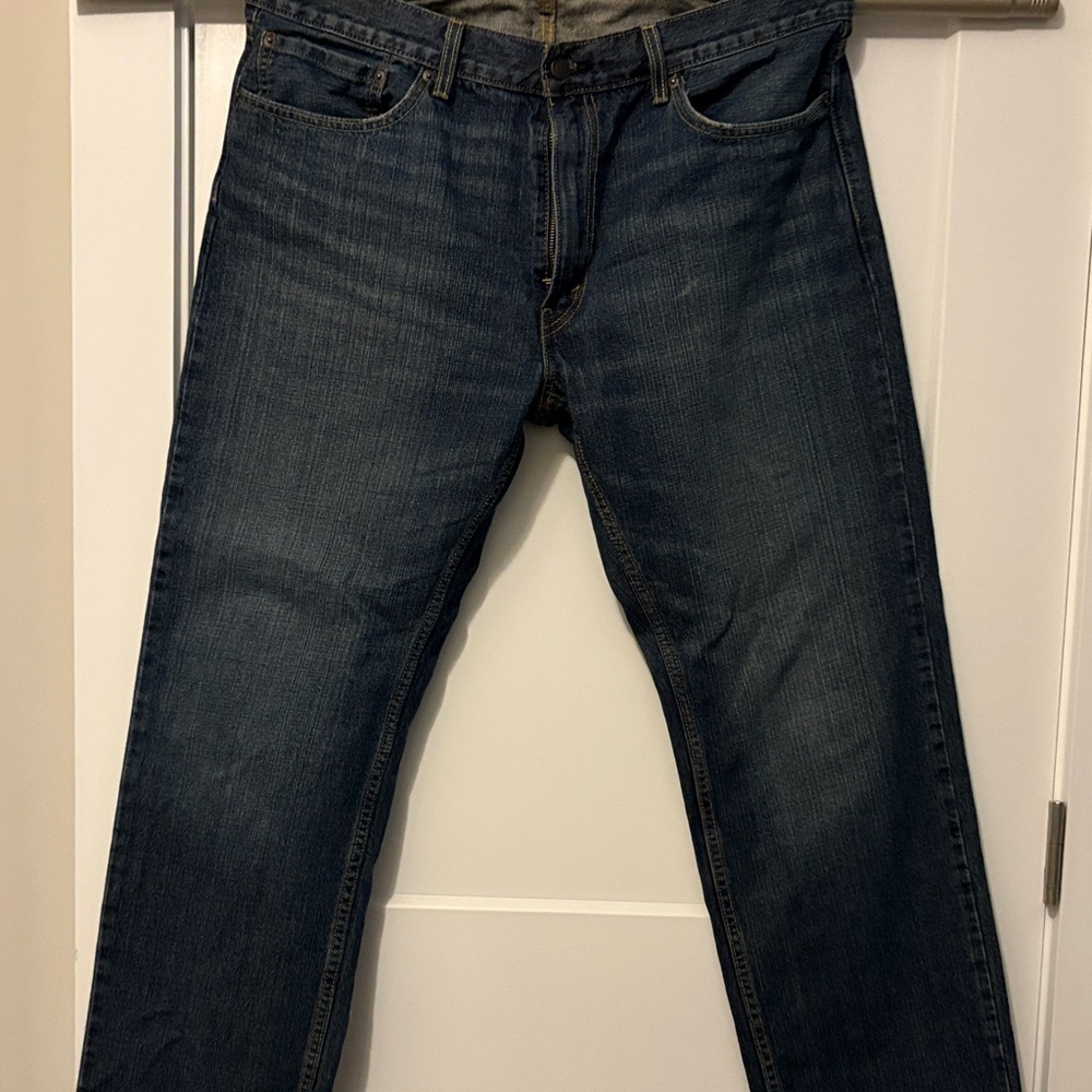Men's Straight-Leg Jeans in Dark Blue